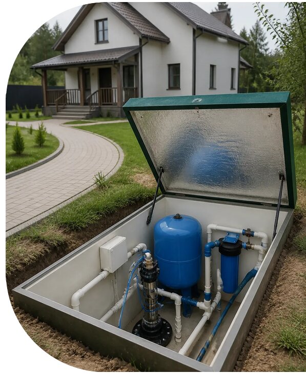 Автономное водоснабжение дома в Мысках от 152145 р. | АПаруса-Мси